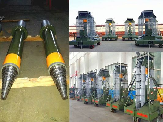 Max ID 500mm ไฮดรอลิกซิลินเดอร์ที่กําหนดเอง เครนสามระยะ ไฮดรอลิกซิลินเดอร์