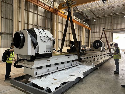 EOOE Hydraulic SRB Skiving Burning Machine ISO9001 พร้อมเครื่องขนส่งชิป