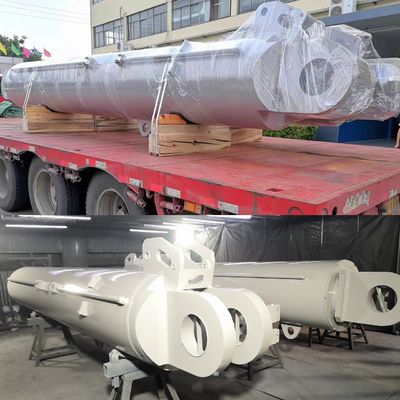กระบอกไฮดรอลิก Luffing เครนตามสั่ง ISO9001 รับรองสําหรับ Excavators ล้อถัง