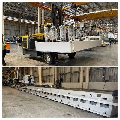 150 รอบ / นาที Skiving &amp; รอลเลอร์ เครื่องเผา ไฮดรอลิก ด้วยเส้นกว้าง boring 400mm